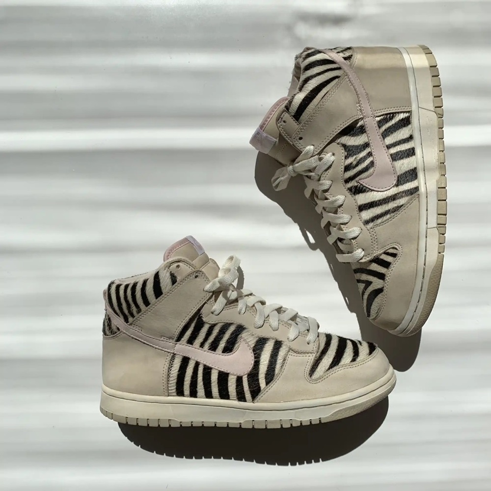2004 Nike Dunk High Zebra Horse Hair Birch